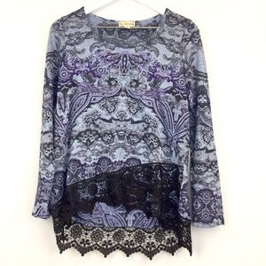 Live & Let Live Lace Long Sleeve Sweater